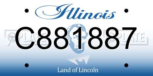 C881887 Illinois License Plate