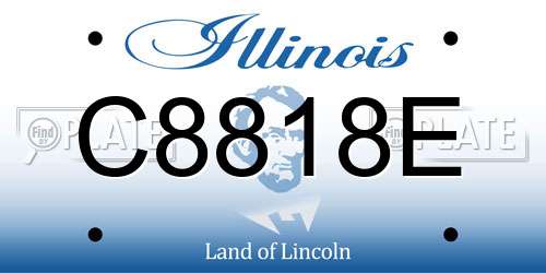 C8818E Illinois License Plate