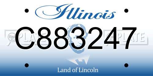 C883247 Illinois License Plate