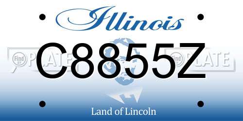 C8855Z Illinois License Plate