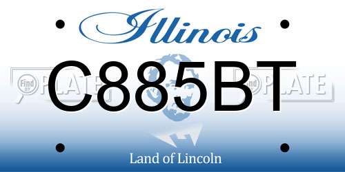 C885BT Illinois License Plate
