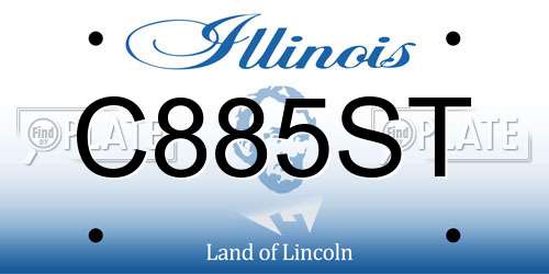 C885ST Illinois License Plate