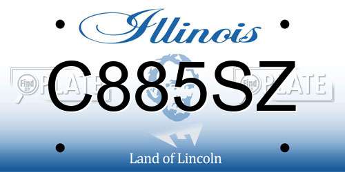 C885SZ Illinois License Plate