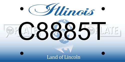 C8885T Illinois License Plate
