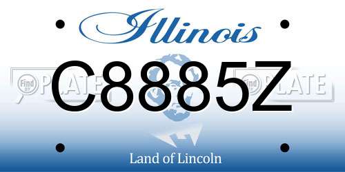 C8885Z Illinois License Plate