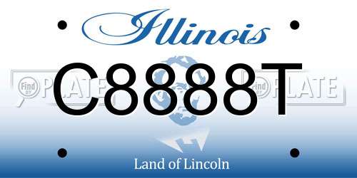 C8888T Illinois License Plate