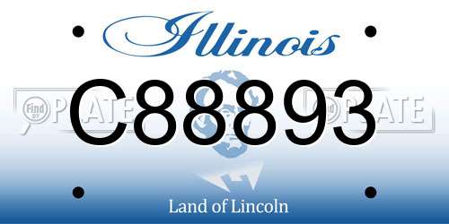 C88893 Illinois License Plate