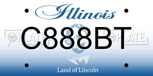 C888BT Illinois License Plate