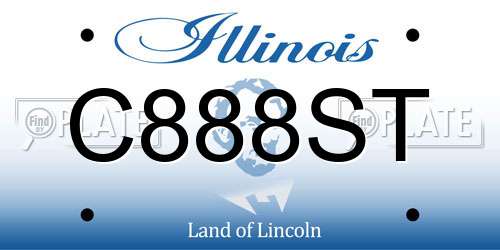 C888ST Illinois License Plate