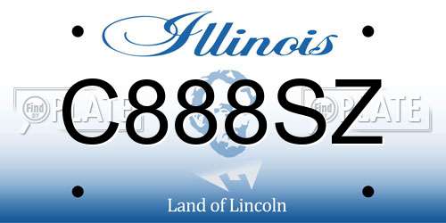 C888SZ Illinois License Plate