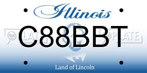C88BBT Illinois License Plate