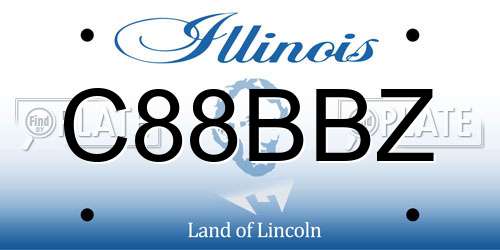 C88BBZ Illinois License Plate