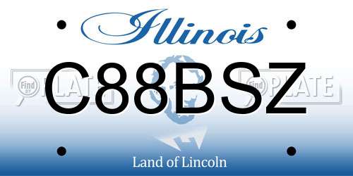 C88BSZ Illinois License Plate