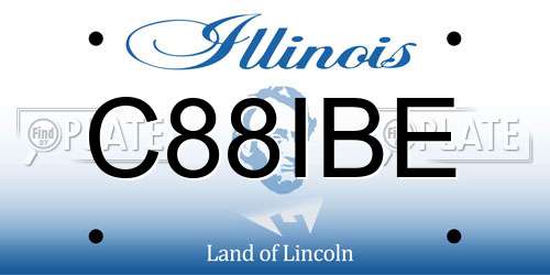 C88IBE Illinois License Plate