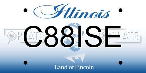 C88ISE Illinois License Plate