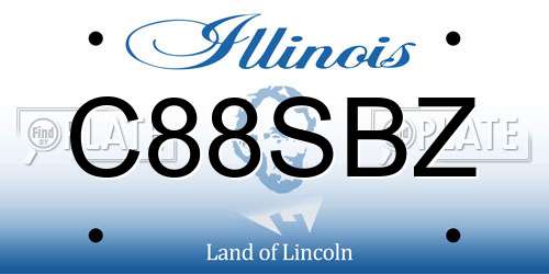 C88SBZ Illinois License Plate