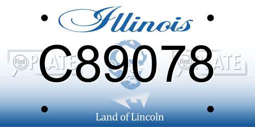 C89078 Illinois License Plate