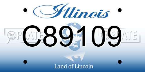 C89109 Illinois License Plate