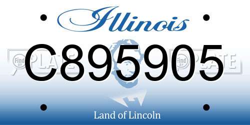 C895905 Illinois License Plate