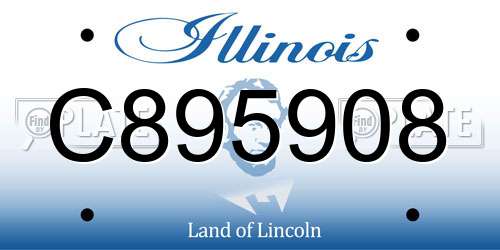 C895908 Illinois License Plate