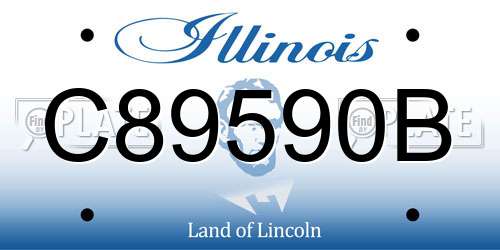 C89590B Illinois License Plate