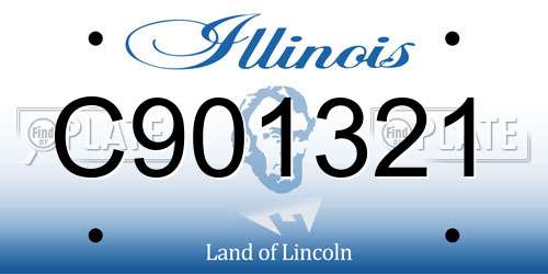 C901321 Illinois License Plate