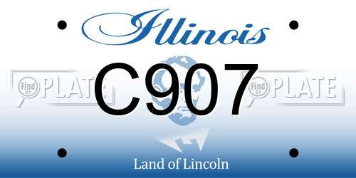 C907 Illinois License Plate