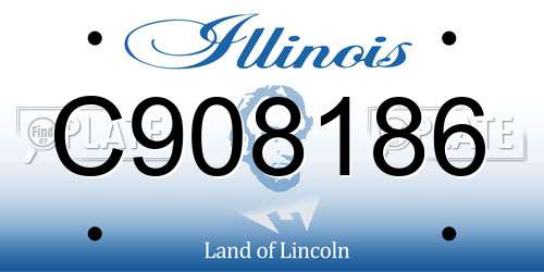 C908186 Illinois License Plate
