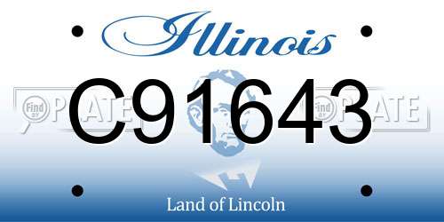 C91643 Illinois License Plate