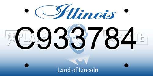 C933784 Illinois License Plate