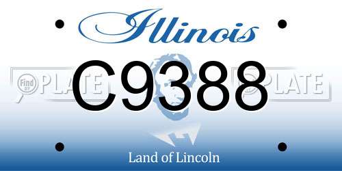 C9388 Illinois License Plate