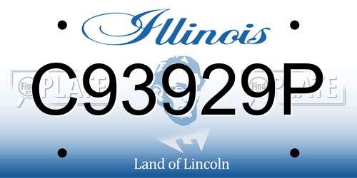 C93929P Illinois License Plate