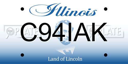 C94IAK Illinois License Plate