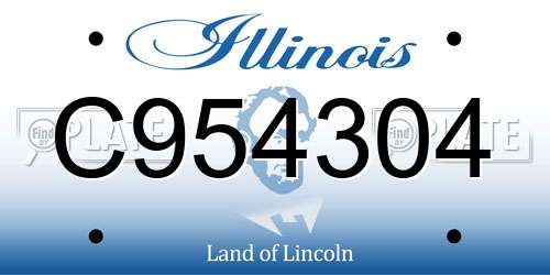 C954304 Illinois License Plate
