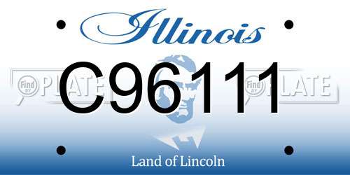 C96111 Illinois License Plate