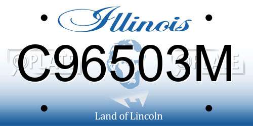 C96503M Illinois License Plate