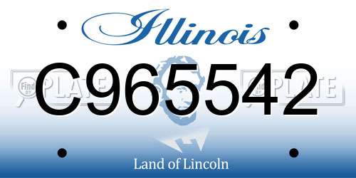 C965542 Illinois License Plate