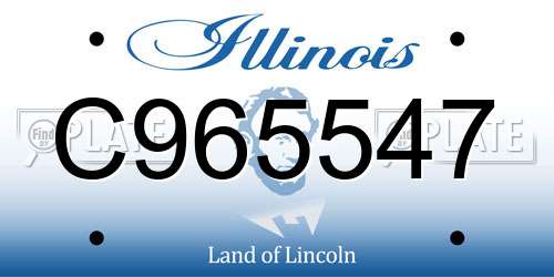 C965547 Illinois License Plate