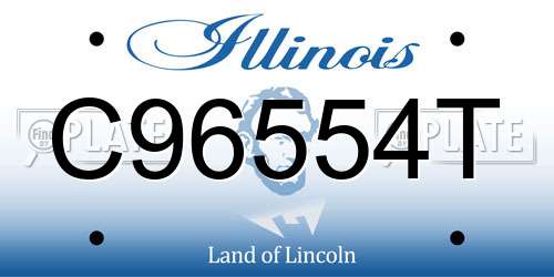 C96554T Illinois License Plate
