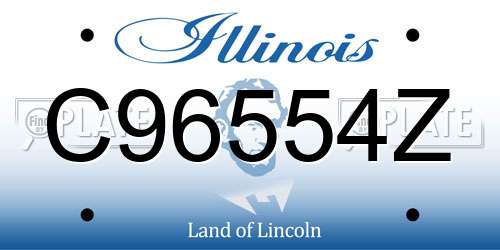 C96554Z Illinois License Plate