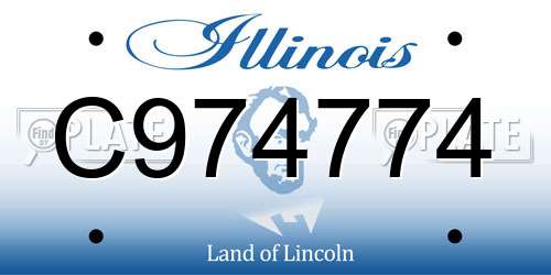 C974774 Illinois License Plate