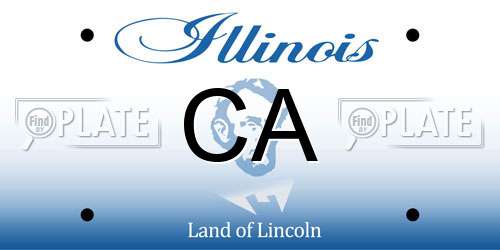 CA Illinois License Plate