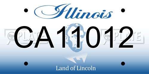 CA11012 Illinois License Plate
