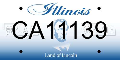 CA11139 Illinois License Plate