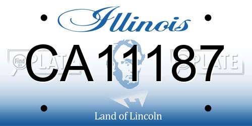 CA11187 Illinois License Plate