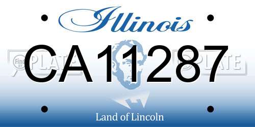 CA11287 Illinois License Plate
