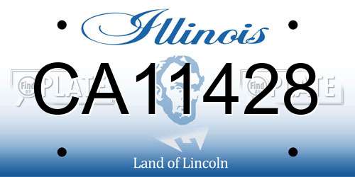 CA11428 Illinois License Plate
