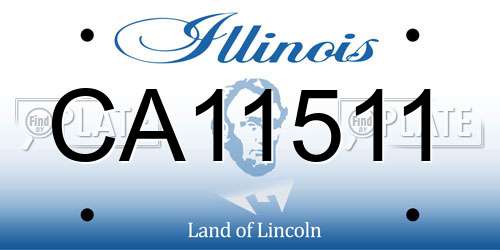 CA11511 Illinois License Plate