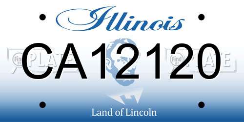 CA12120 Illinois License Plate