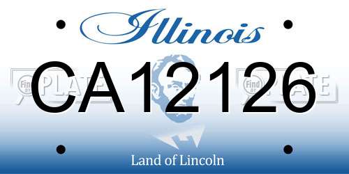 CA12126 Illinois License Plate